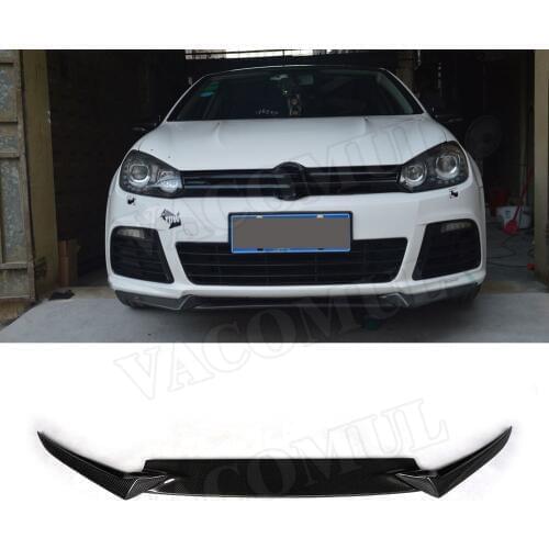 Carbon Fiber Front Lip Spoiler For Volkswagen VW Golf 6 VI MK6 R20 2010-2013 For Scirocco R 2019-2014 Head Bumper Chin Guard