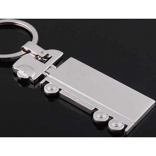 Truck Key Chains Fashion Personality Silver Pendant KeyChains Key Ring ( Wholesale Order Accept Logo, Letter Customized)