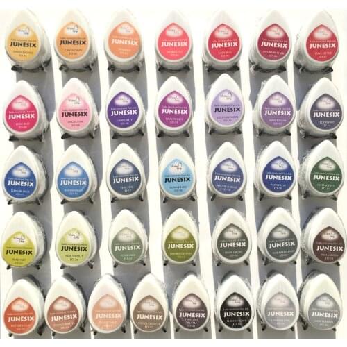 15pcs Water Drop Fast Drying New Pigment Inks Stamping Craft Ink Pad For DIY Painting Decorating