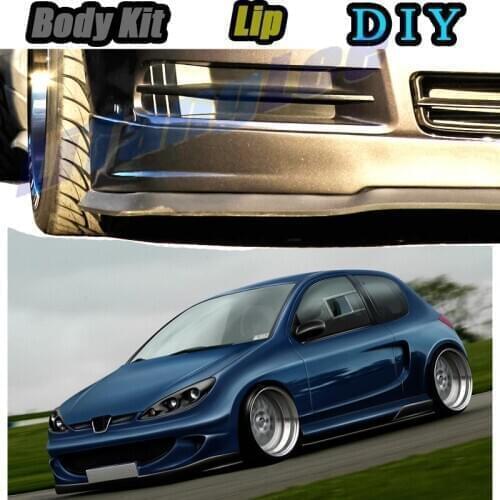 Car Bumper Lip Front Spoiler Skirt Deflector For Peugeot 206 / Naza 206 1998~2012 Tune Car Modified Body Kit VIP Hella Flush