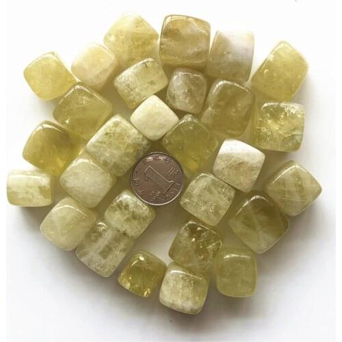 Dropshipping Natural Citrine Crystal Polished Stone Yellow Quartz Crystal Cube Rock Healing Natural Stones and Crystals 100g