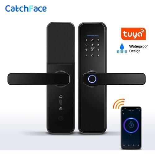 Tuya Smart Fingerprint Door Lock Safe Digital Electronic Lock With WiFi APP Password RFID Unlock For Home Security
