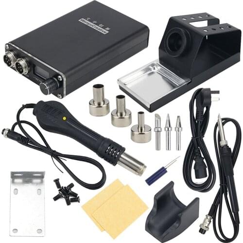 WY815P Electric Soldering iron Hot Air Gun Solder Station Kit LED Display DIY Rework Desoldering Station Soldering Tools