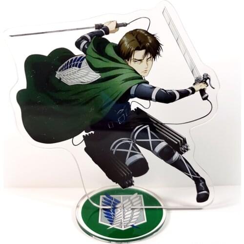Shingeki no Kyojin Attack on Titan Levi Rivaille battling GM acrylic stand figure model plate holder cake topper anime