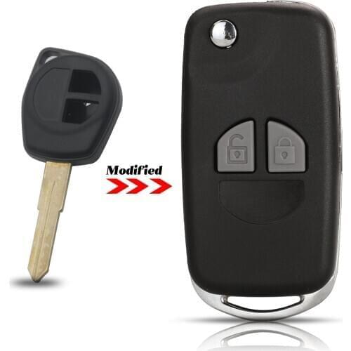 Jingyuqin 2Buttons Upgrade Remote Car Key Shell Fob Case For SUZUKI Vitara Swift Ignis SX4 Liana With Right Blade Replacement