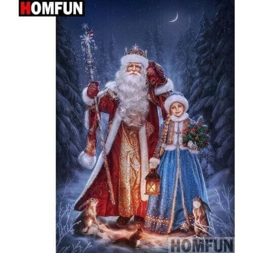 HOMFUN Full Square/Round Drill 5D DIY Diamond Painting "Santa Claus" Embroidery Cross Stitch 5D Home Decor Gift A18081