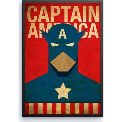 Marvel Superheroe Canvas Paintings Minimalist Vintage Avengers Poster Print Captain America Iron Man Wall Art Picture Home Decor