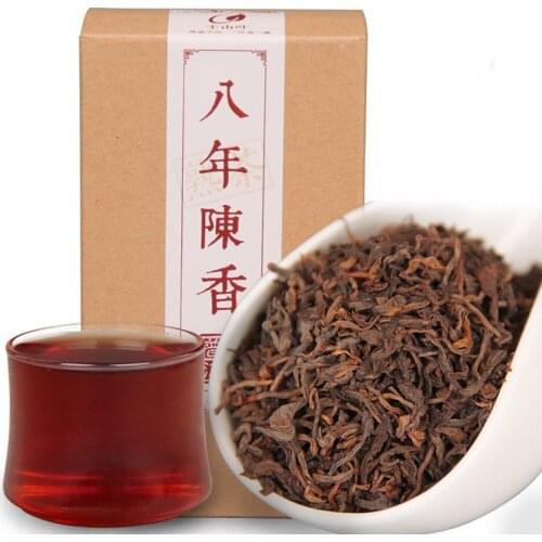 China Yunnan Muzhi Eight-year-old Fragrant Pu'er Tea, Cooked Tea, Loose Tea, Eight-year-old 150g Green Food for Health Care