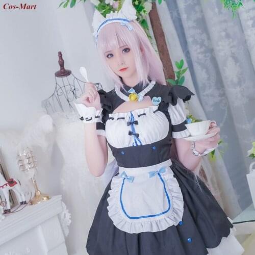 Computer Game NEKOPARA Vanilla Cosplay Costume Naughty Cute Maid Dress Female Full Set Halloween Party Role Play Clothing S-XXL