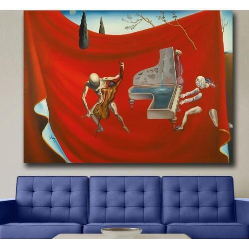 Music The Red Orchestra, 1957 - Salvador Dali Canvas Painting For Living Room Home Decor Oil Painting On Canvas Wall Art