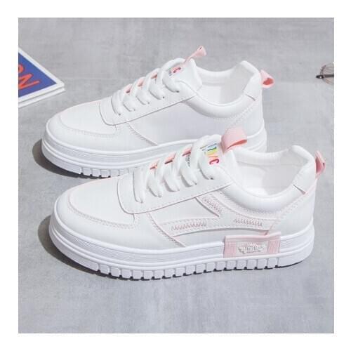 Casual Lace Up Basket Femme Sneakers Chunky Heels Womens Platform Massive Antislip PU Leather White Autumn Shoes women shoes