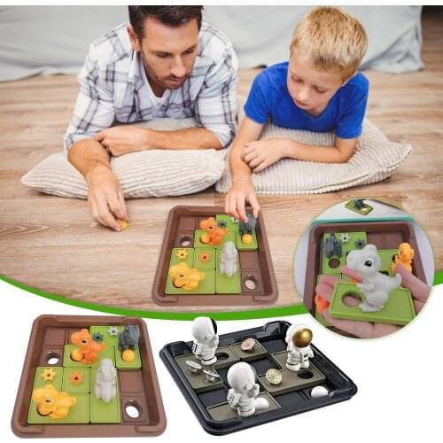Astronaut Checkerboard Interactive Dinosaur Mobile Board Astronaut Desktop Board Logical Reasoning Game Childrens Toy Gift