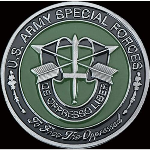 Silver Plated United States Army Special Forces Green Beret Commemorative Challenge Coins Collectibles For Business Gift