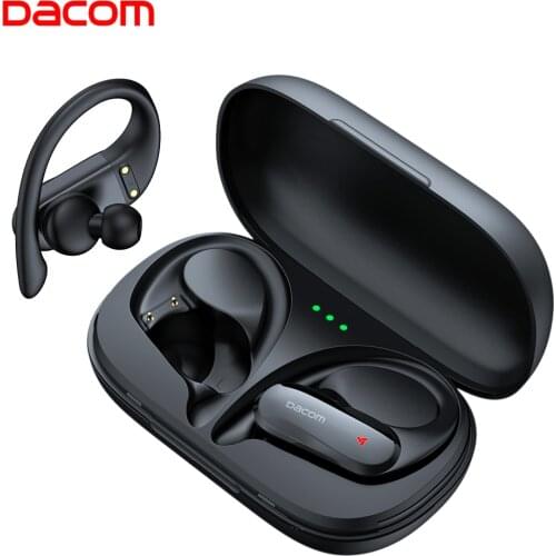 DACOM Athlete L19 TWS Pro Bluetooth Earphone True Wireless Stereo Headphones IPX5 Sport Bass Ear buds Earhook for Xiaomi iPhone