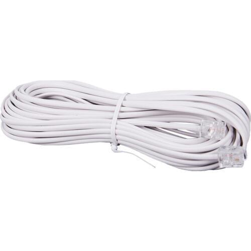 1pcs 10m RJ11 Telephone Connector Extension Cable White