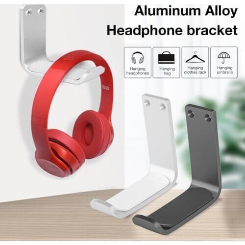Universal Headset Hanger Hook Aluminum Alloy Headphone Holder Head-mounted Wall Hook Earphone Stand Mount Headphone Accessories