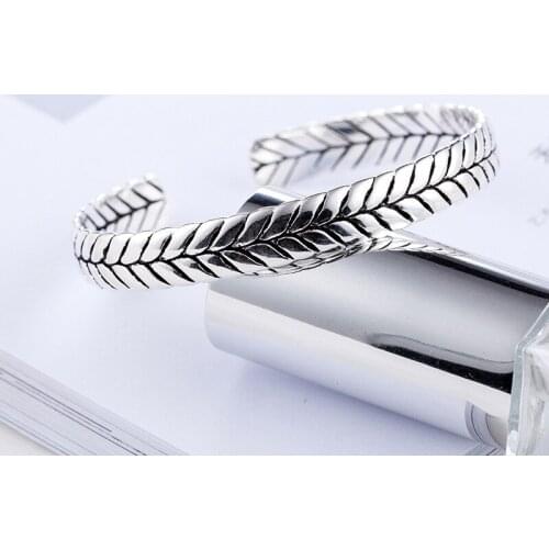 Vintage Leaves shape Bracelet&Bangles For Women Men Punk Plant Leaf Cuff Bracelets Mujer Gifts Beach Jewelry Party