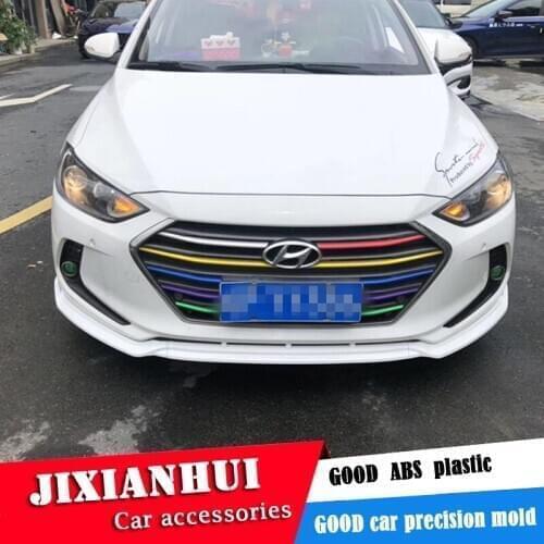 For Elantra Body kit spoiler 2016-2018 For Hyundai Elantra bk ABS Rear lip rear spoiler front Bumper Diffuser Bumpers Protector