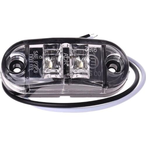 1PC White Side Marker Clearance Light Lamp Car Trailer Caravan 10-32V