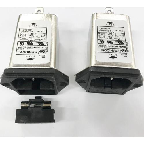 1pcs CW2B-10A-T AC filter audio power purification 220V anti-interference EMI new DC socket 12V car fever CW