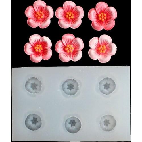 1pc Small Flowers fondant Silicone mold cake decorating tools chocolate gumpaste mold