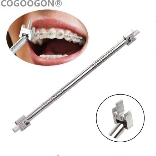 1 Pcs Dental Bracket Gauge Locator Stainless Steel Rod Bracket Positioner Orthodontic Materials Instruments Size 3.5-5