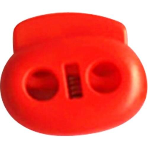 10 Pieces Plastic Oval Bean Cord Locks Double Hole Toggle Rope Spring Clasp Stopper