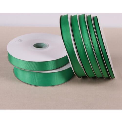 10 Yards Free shipping green color solid color grosgrain ribbon