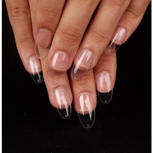 100PCS Clear Straight Round End Full Acrylic Ballet Coffin French False Nail Tips Fake Toenail Tip Manicure