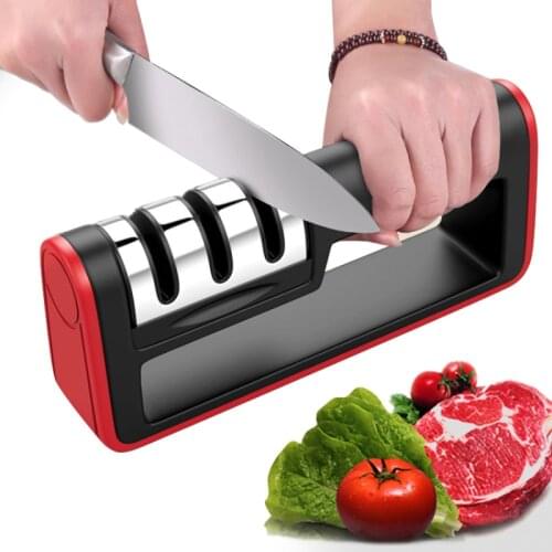 3-level Knife Sharpener Whetstone Removable Knife Sharpener Kitchen Stainless Steel Cooking Cutting Vegetable Knife Sharpening