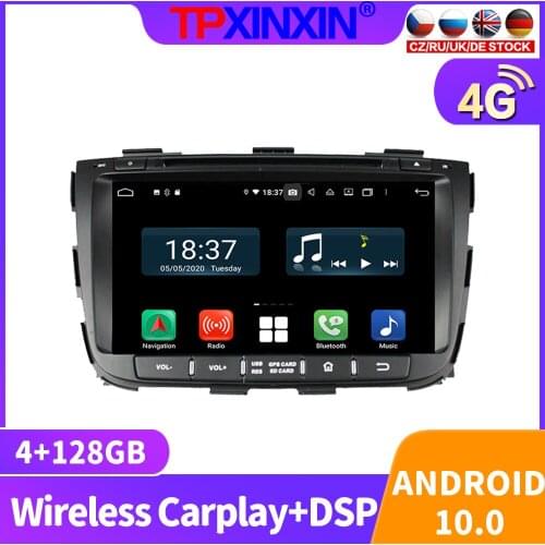 128GB Android 10 For KIA Sorento 2013-2018 Car Radio Multimedia Video Recorder Player Navigation GPS Accessories Auto 2din DVD