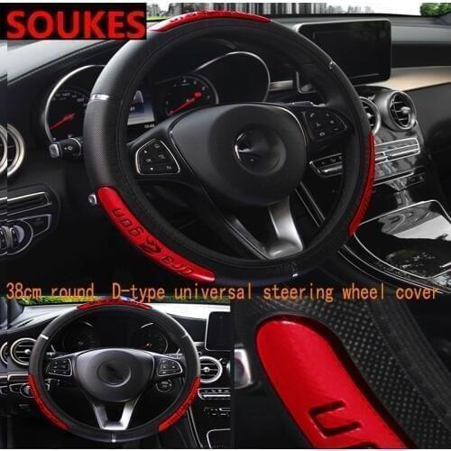 36-40CM Leather Automobiles Car Steering Wheel Covers For Audi A3 A4 B8 B6 A6 C6 A5 B7 Q5 C5 8P Q7 TT C7 8V A1 Q3 S3 A7 B9 A8