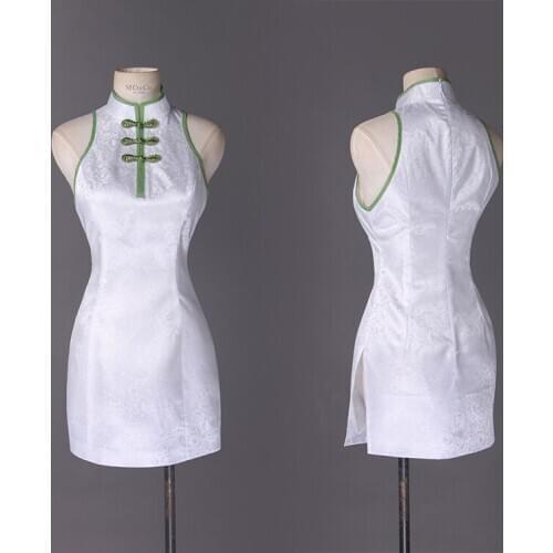 Free shipping Anime Fate/EXTRA Last Encore Cosplay Halloween Scathach cos female Daily Blue Cheongsam cosplay costume