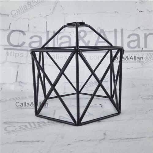 Free shipping M10 hole lamp shade Mongolian Yurts shape iron cage edison lamp shade DIY black iron house shade for lighting