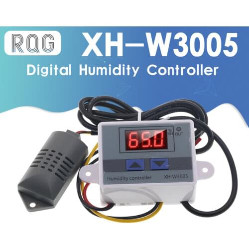 XH-W3005 W3005 DC12V 24V AC110V-220V Digital Humidity Controller Hygrometer Humidity Control Switch 0~99%RH With Humidity Sensor