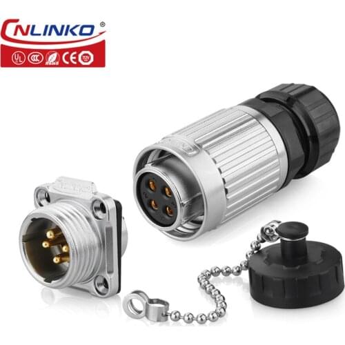 DC Volt M20 Series 2 3 4 5 7 9 12 Pin Screw Thread Locking 20A Power Connector Waterproof Panel Socket Cover Connectors Auto Car