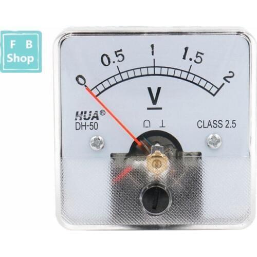 DH-50 2V 3V 5V 10V 15V 30V 50V 75V DC Measuring Range Panel Analog Voltage Meter Voltmeter