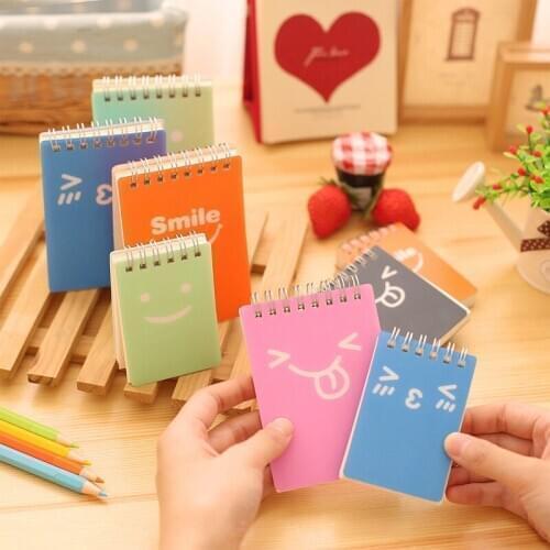 DL Korean stationery lovable smile series coils notebook Notepad notebooks Stationery office supplies for students