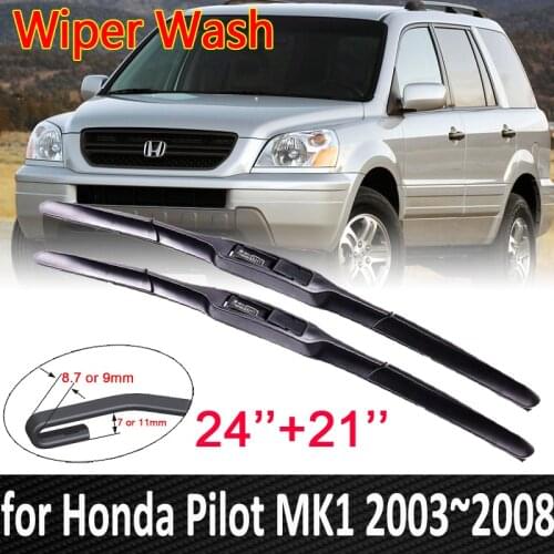 For Honda Pilot MK1 2003~2008 YF1 YF2 Car Wiper Blade Front Windschield Wipers Car Accessories MR-V MRV 2004 2005 2006 2007