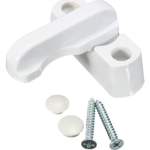 White Crescent Shape Window Door Lock Sash Security Swing Lock Latch Housing Safely Opening And Closing Handle Lock