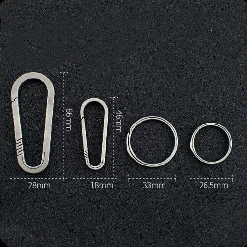 Lightweight Titanium Keychain Key ring Backpack Hanging Buckle Outdoor Carabiner