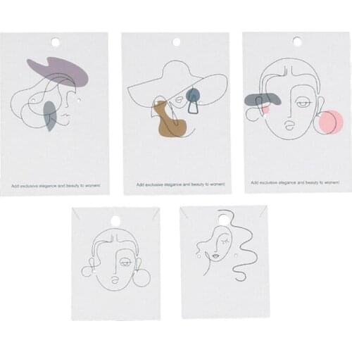 Fashion 100Pcs/Lot Elegant Women Pattern Earring Display Card Necklace Jewelry Packing Paper Card Tag Holders (Mixed)