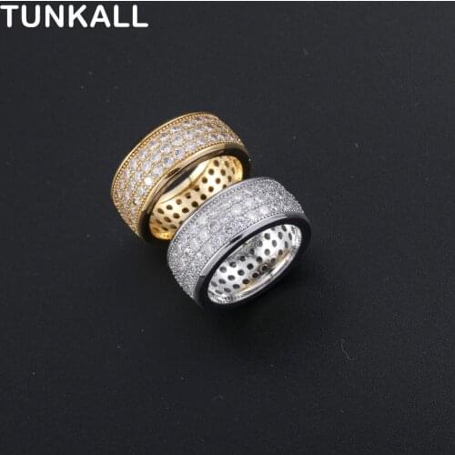 Fashion Bling Bling AAA Zricon Brass Ring Micro pave with CZ Brass Hip Hop Jewelry R033