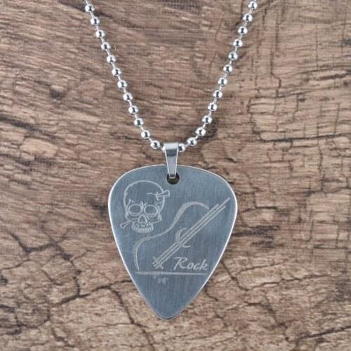 Guitar Part Picks Silver Necklace Guitar Necklace Neck Picks 6 Kinds Of Necklace Drop Guitar Pick With Stainless Steel Chain New