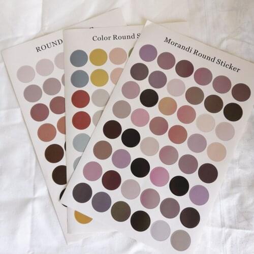 DIY Stickers Dot Morandi Earth Color Scrapbook Album Photo Wall Journal Project Making Happy Card Decoration Sealing Stickers