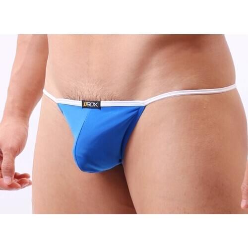 Invisible panties mens fashion sexy thong thin straps bag bare hips T back pouch men underwear backless tange appeal string
