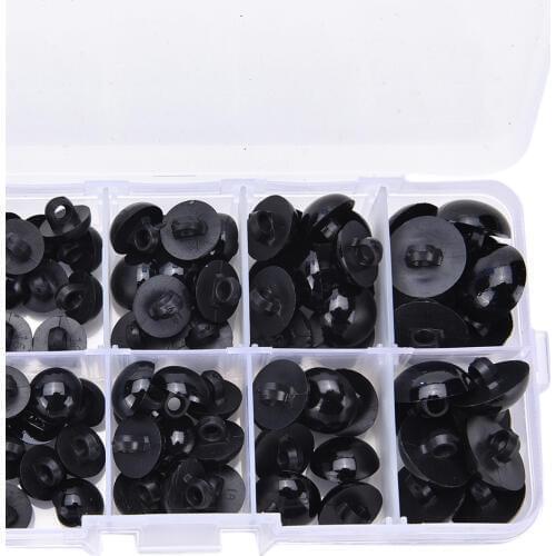 New 100Pcs DIY 9-15mm Black Plush Plastic Safety Eye Buttons For Teddy Bear Dolls Puppet Toys Accessories Big Sale