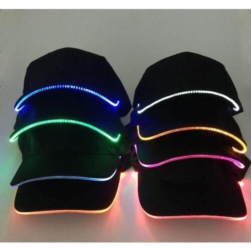 New Design LED Light Up Baseball Caps Glowing Adjustable Hats Perfect for Party Hip-hop Running and More