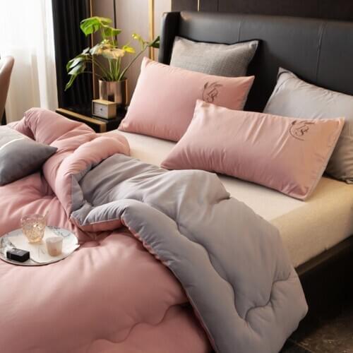 Autumn Soybean Thickened Warm Quilt Winter Soy Protein Modified Polyester Fiber Comforters Markdown Sale Comfortable Stitching