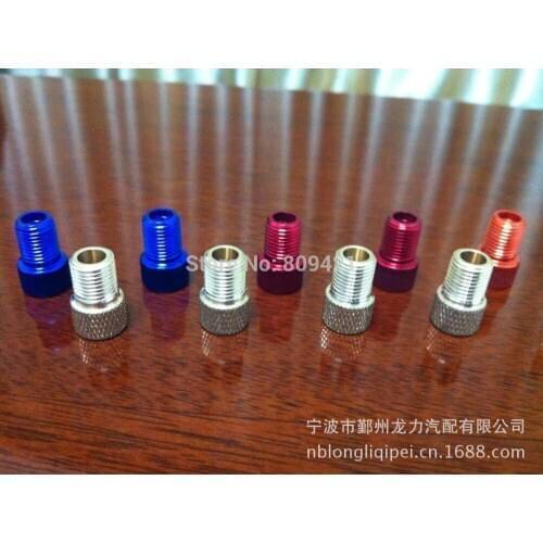 Wholel Sale 1000pcs/lot Presta To Schrader Air Pump Bicycle Bike Valve Type Adaptor Converter Adapter 7 colors Diamond Lines